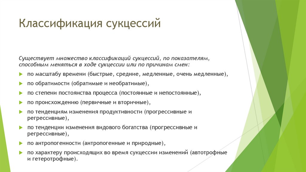 Природные сукцессии и их антропогенные нарушения презентация