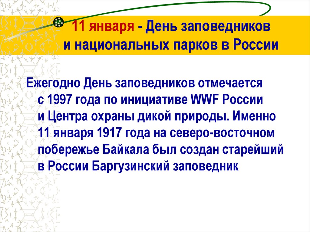 11 января - День заповедников и национальных парков в России