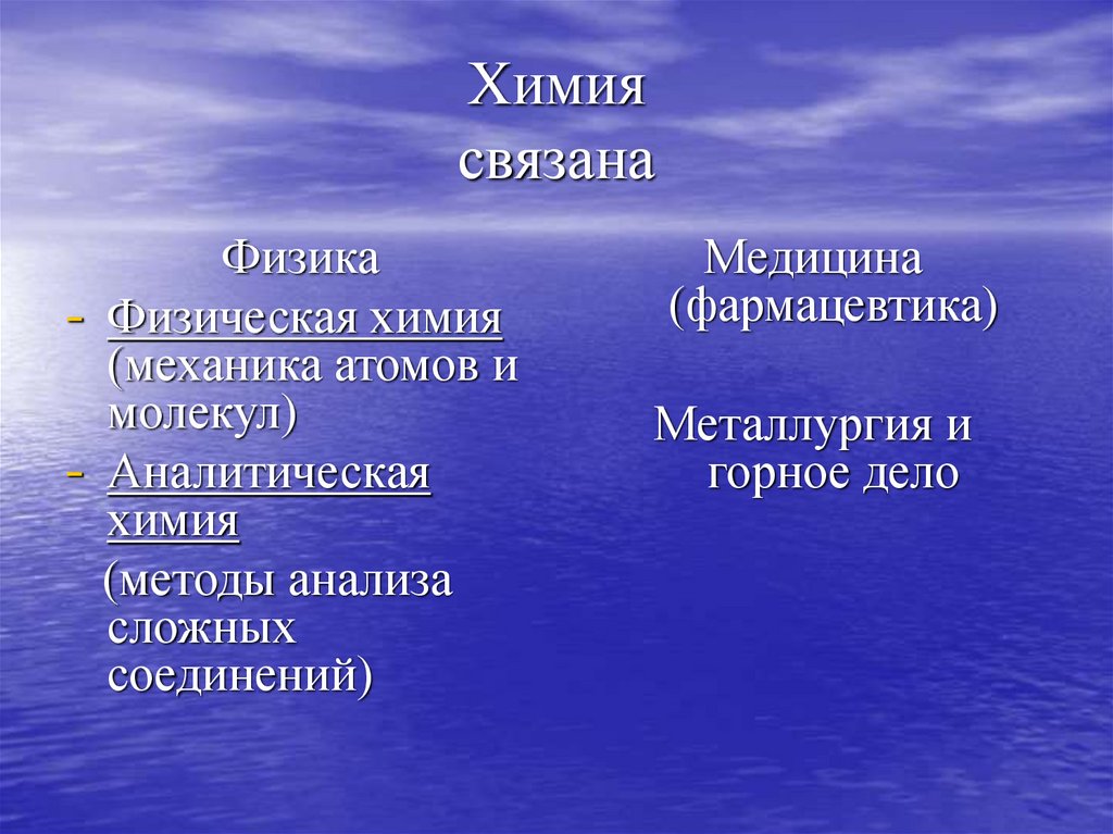 Химия связана