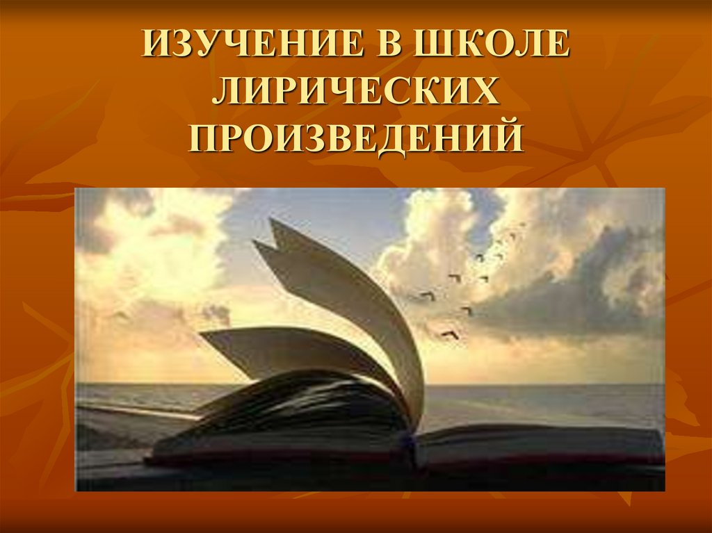 Изучение лирических произведений в школе презентация - 96 фото