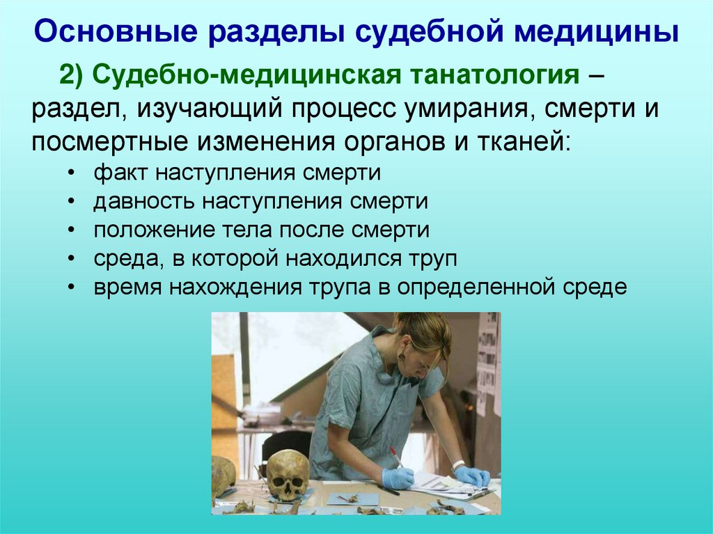 Медицинские разделы. Судебная медицина практическое значение. Специалист судебной медицины как полностью называется.