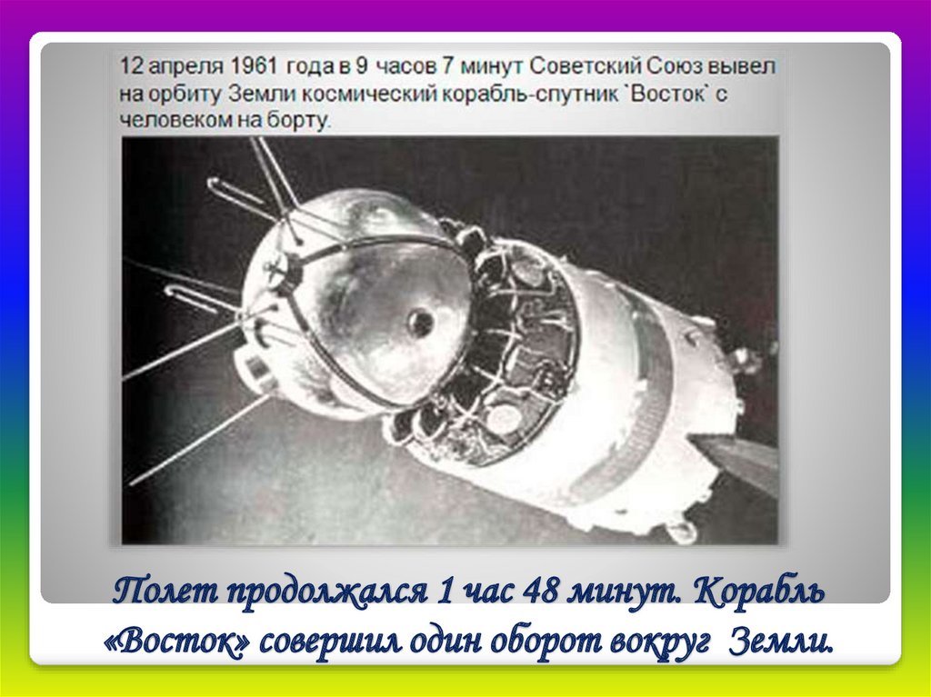 Назови первый космический корабль. Космический корабль Гагарина Восток 1. Ракета Юрия Гагарина Восток-1.