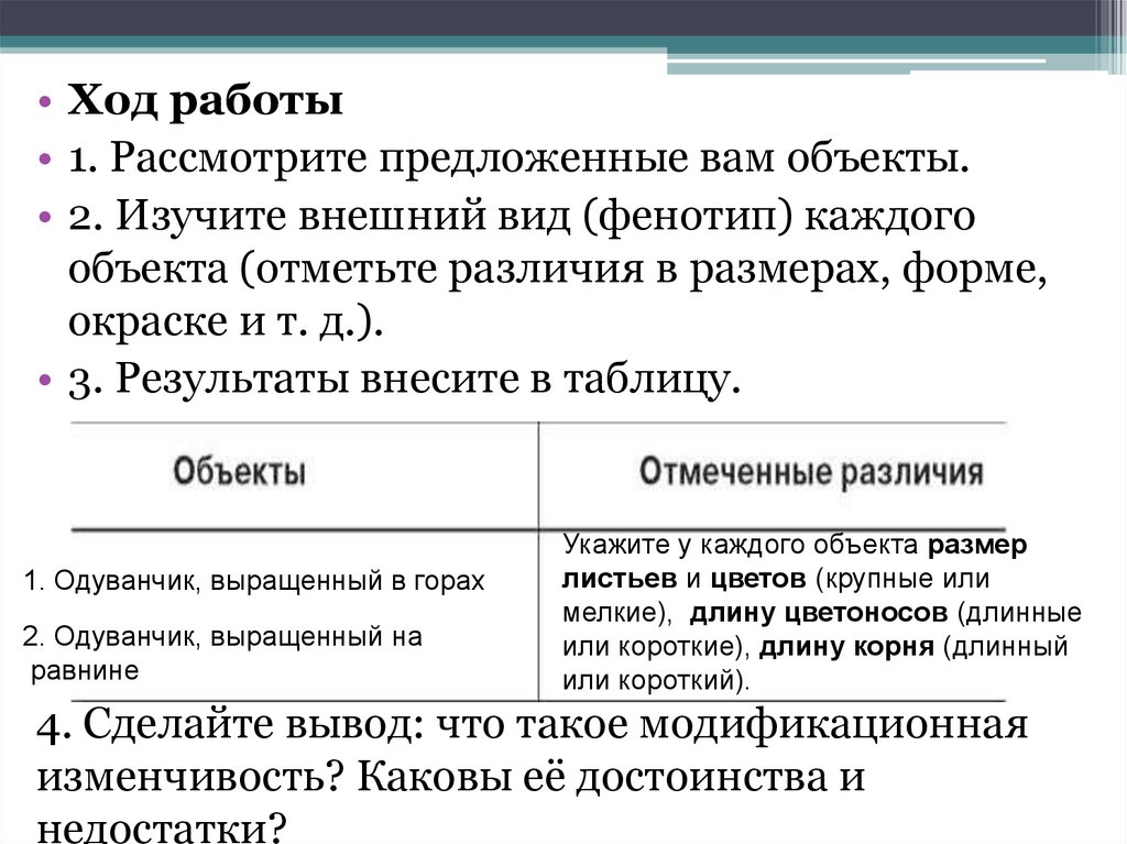 Лабораторная работа модификационная изменчивость. Рассмотрите предложенные вам объекты. Рассмотрите предложенные объекты изучите внешний вид\. Рассмотрите предложенные вам объекты изучите внешний вид каждого. Отметьте различия.