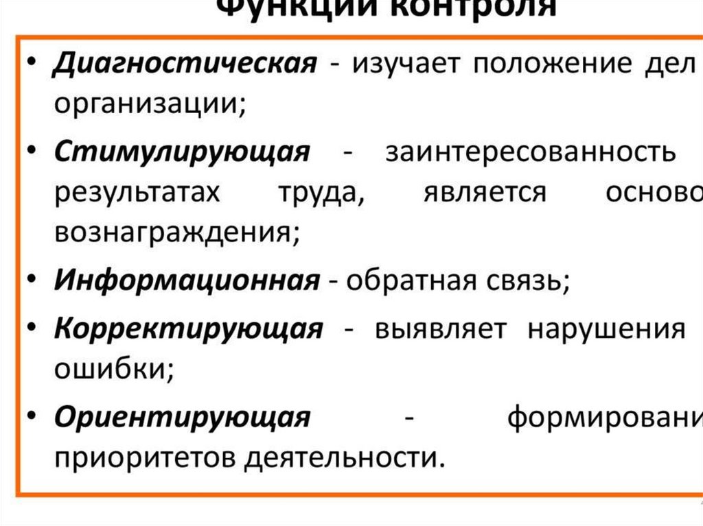 Контроль и регулирование в системе менеджмента презентация