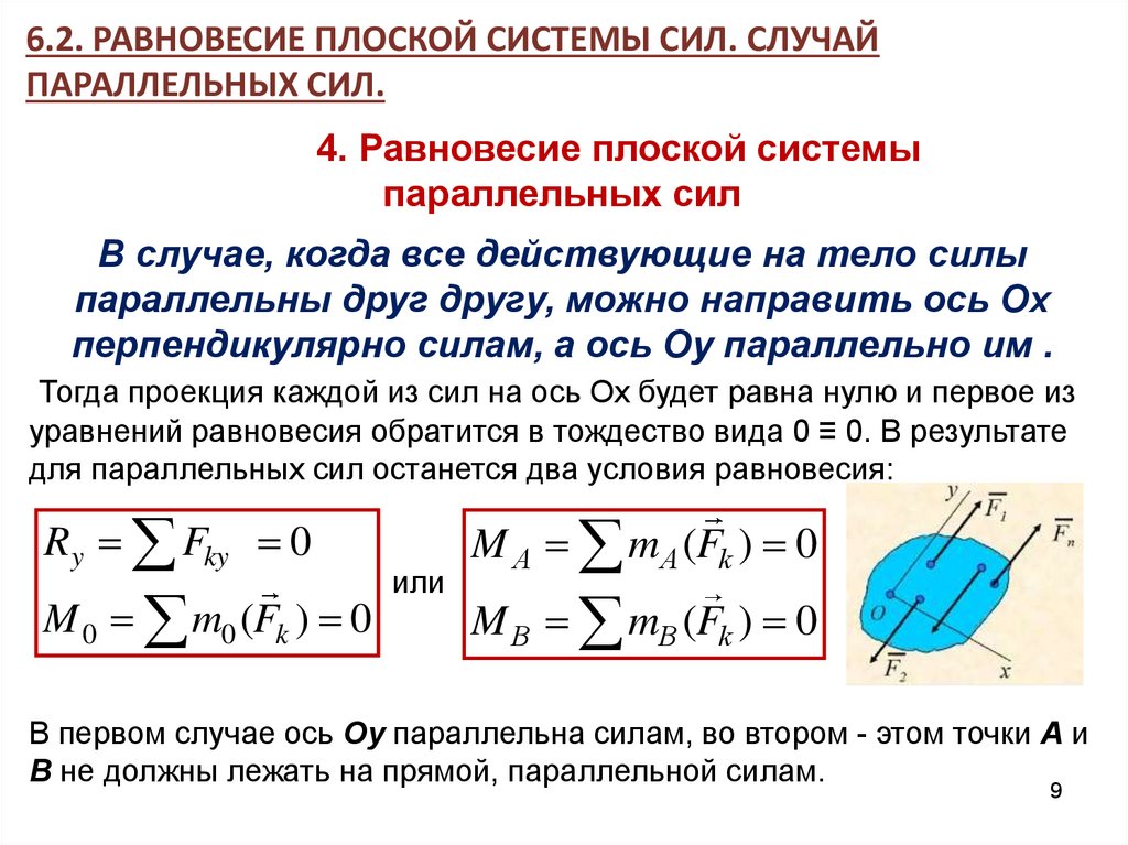 Система сил называется если после ее приложения к покоющимуся телу покой не нарушается