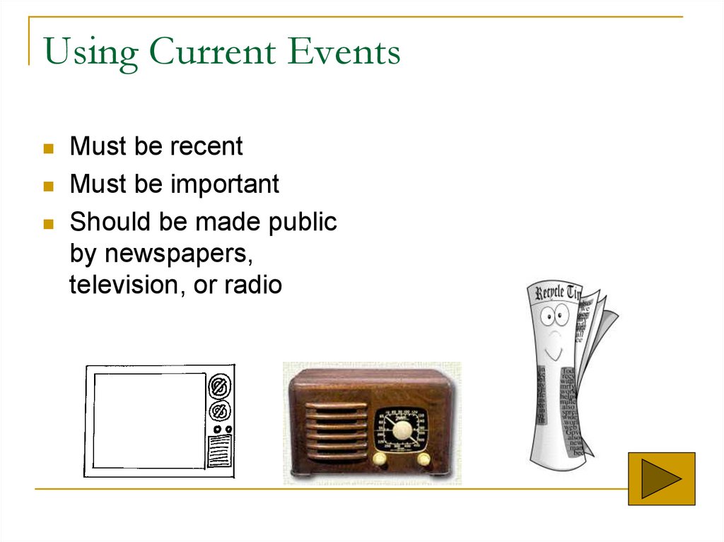 Using Current Events