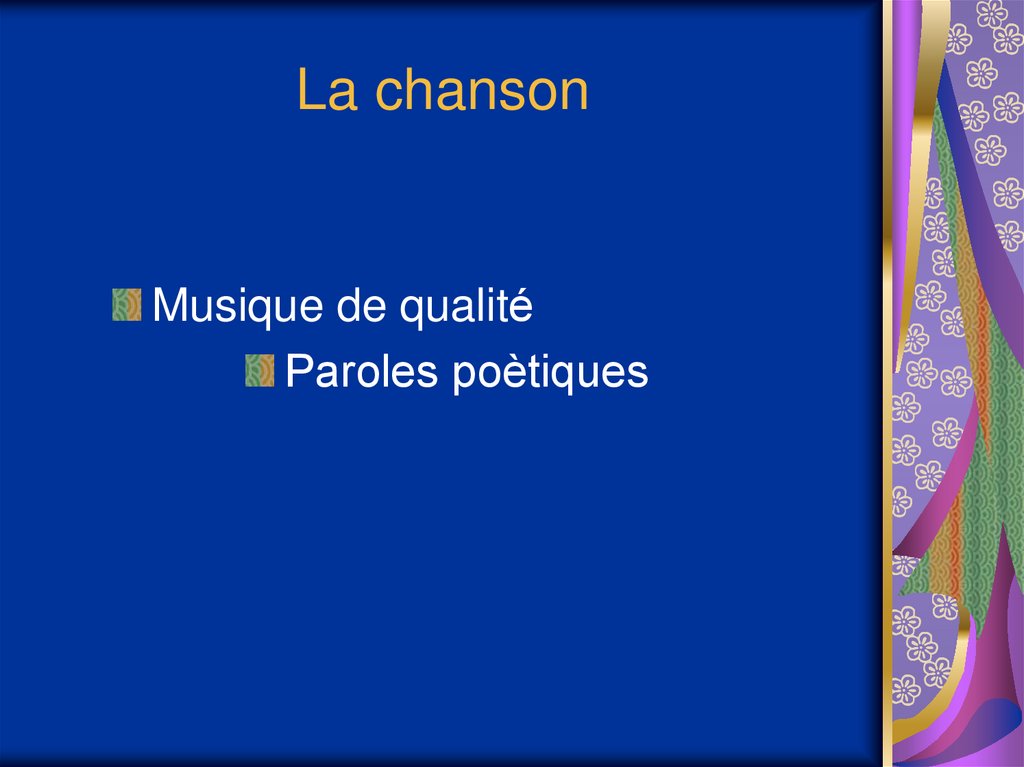 La chanson