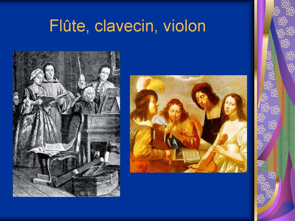 Flûte, clavecin, violon