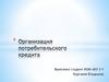Организация потребительского кредита