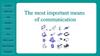 The most important means of communication