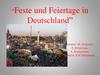 Feste und Feiertage in Deutschland