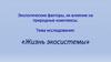 Экологические факторы, их влияние на природные комплексы. Жизнь экосистемы
