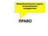 Право. Общеобязательные нормы, установленные государством