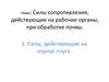 Силы сопротивления, действующие на рабочие органы сельскохозяйственных машин, при обработке почвы