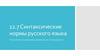 Синтаксические нормы русского языка. Русский язык в деловой документации. Культура речи