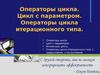 Операторы цикла. Цикл с параметром. Операторы цикла итерационного типа