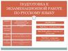 Подготовка к экзаменационной работе по русскому языку