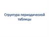 Структура периодической таблицы