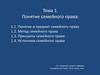Понятие и предмет семейного права. Метод, принципы, источники семейного права