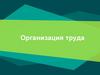 Организация труда