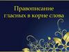 Правописание гласных в корне слова
