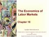 The Economics of Labor Markets. Chapter 18