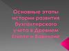 Основные этапы истории развития бухгалтерского учета в Древнем Египте и Вавилоне