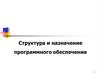 Структура и назначение программного обеспечения