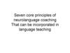 Seven core principles of neurolanguage coaching That can be incorporated in language teaching
