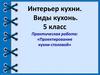 Интерьер кухни. Виды кухонь