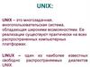 UNIX – многозадачная, многопользовательская система
