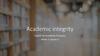 Academic integrity. English for academic purposes