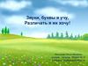 Звуки, буквы я учу, различать я их хочу!