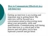 How to communicate effectively in a job interview