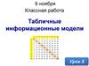 Табличные информационные модели (9 класс)