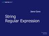 String Regular Expression. Java Core String