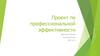 Проект по профессиональной эффективности