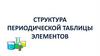 Структура периодической таблицы элементов
