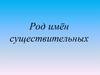 Род имён существительных