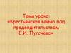 «Крестьянская война под предводительством Е.И. Пугачёва»