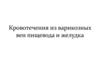 Кровотечения из варикозных вен пищевода и желудка