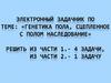 Электронный задачник  «Генетика пола, сцепленное с полом наследование»