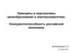 Принципы и перспективы ценообразования в электроэнергетике. Конкурентоспособность российской экономики