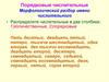 Порядковые числительные. Морфологический разбор имени числительного