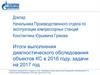 Итоги выполнения диагностического обследования объектов КС