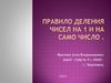 Правило деления чисел на 1 и на само число