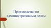Производство по административным делам