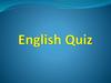 English Quiz. 6 класс