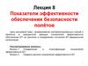 Показатели эффективности обеспечения безопасности полётов. Лекция 8