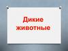 Дикие животные
